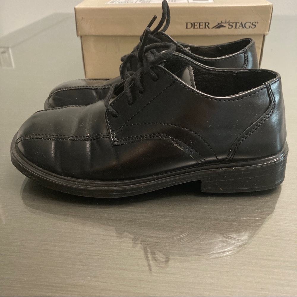 Boys black size 13 dress shoes
